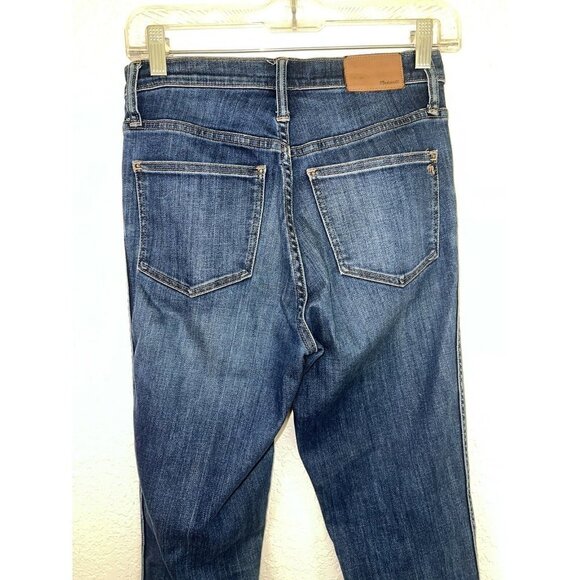 Madewell Women's 10" High Rise Skinny Jeans Zip Fly Medium Wash Size 26t Tall X - Picture 4 of 6